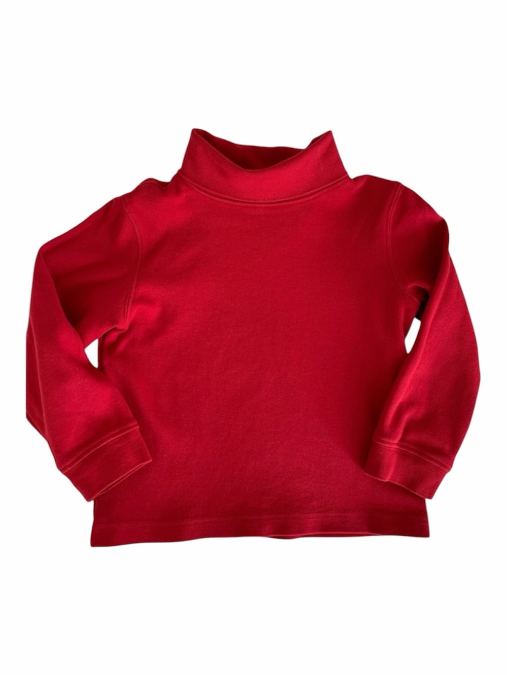 J. Khaki Boys Size 4 Red 100% Cotton Long Sleeve Turtleneck Top